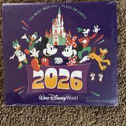 Walt Disney World 2025-2026 Calendar - 16 Months - NEW