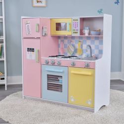Large pastel wood play kitchen *moving sale*