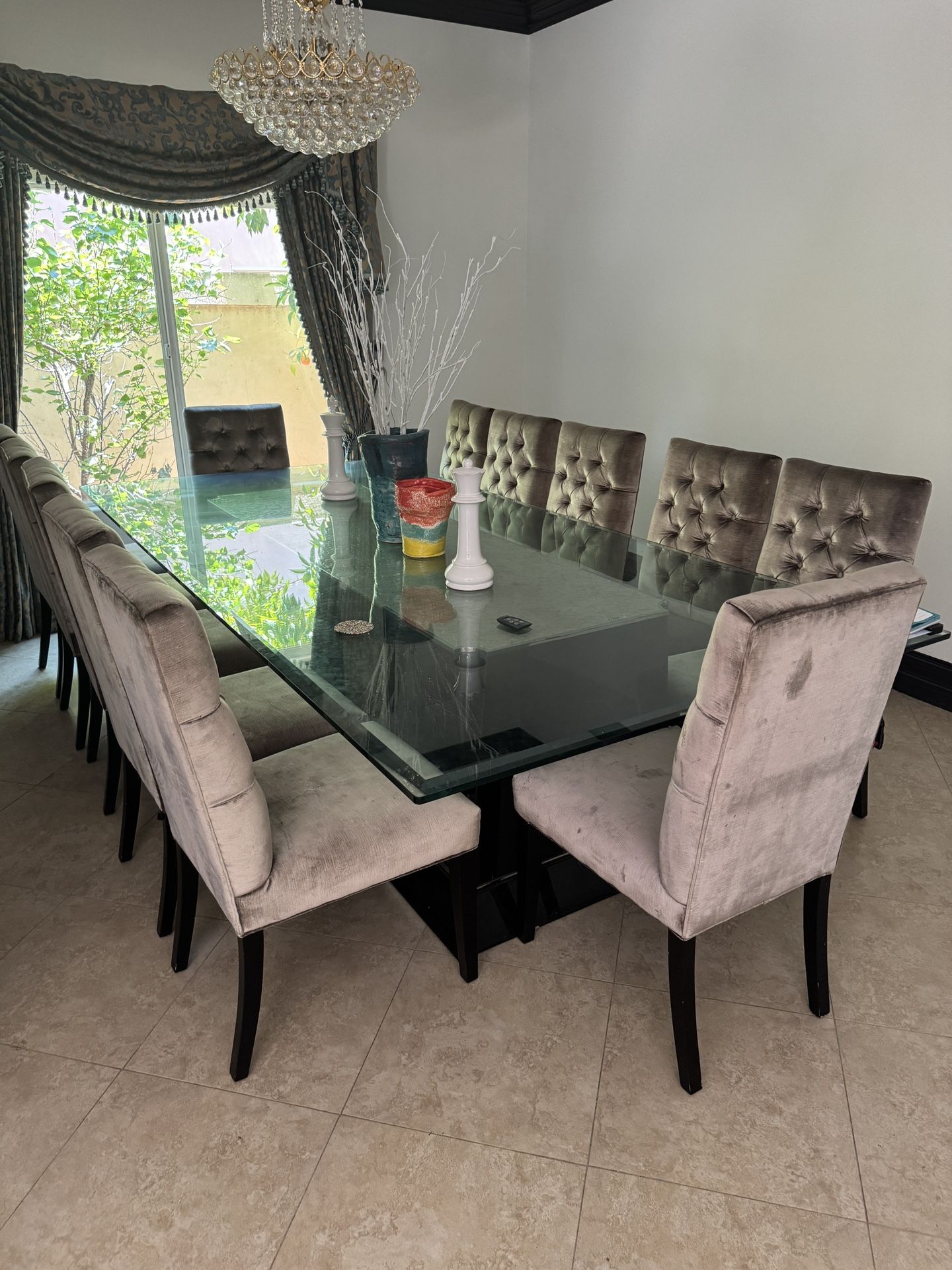 large Family Dining Table With Matching Buffet