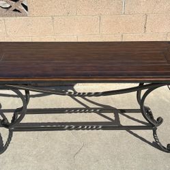 Wrought Iron Console Table 70 W x 22 D X 33 H