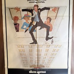 Original 1971 PLAZA SUITE Movie Poster 27x41 Walter Matthau Vintage One Sheet