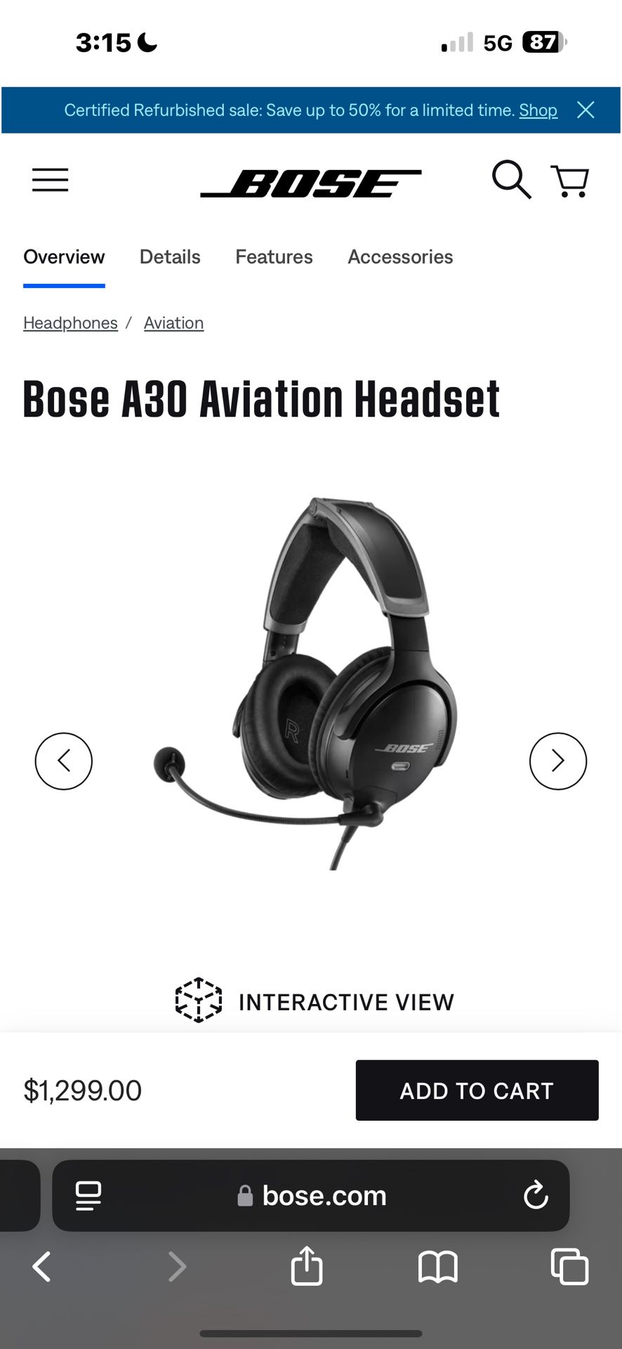 Bose Avation Headphones