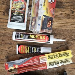 Morter, Silicone, Extinguisher, Creosote Sweeping Log