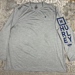 Hurley Long Sleeve T-Shirt Men's Size XXL Gray