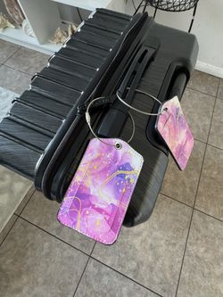 Luggage Tags for Suitcase- 2pack PU Leather
