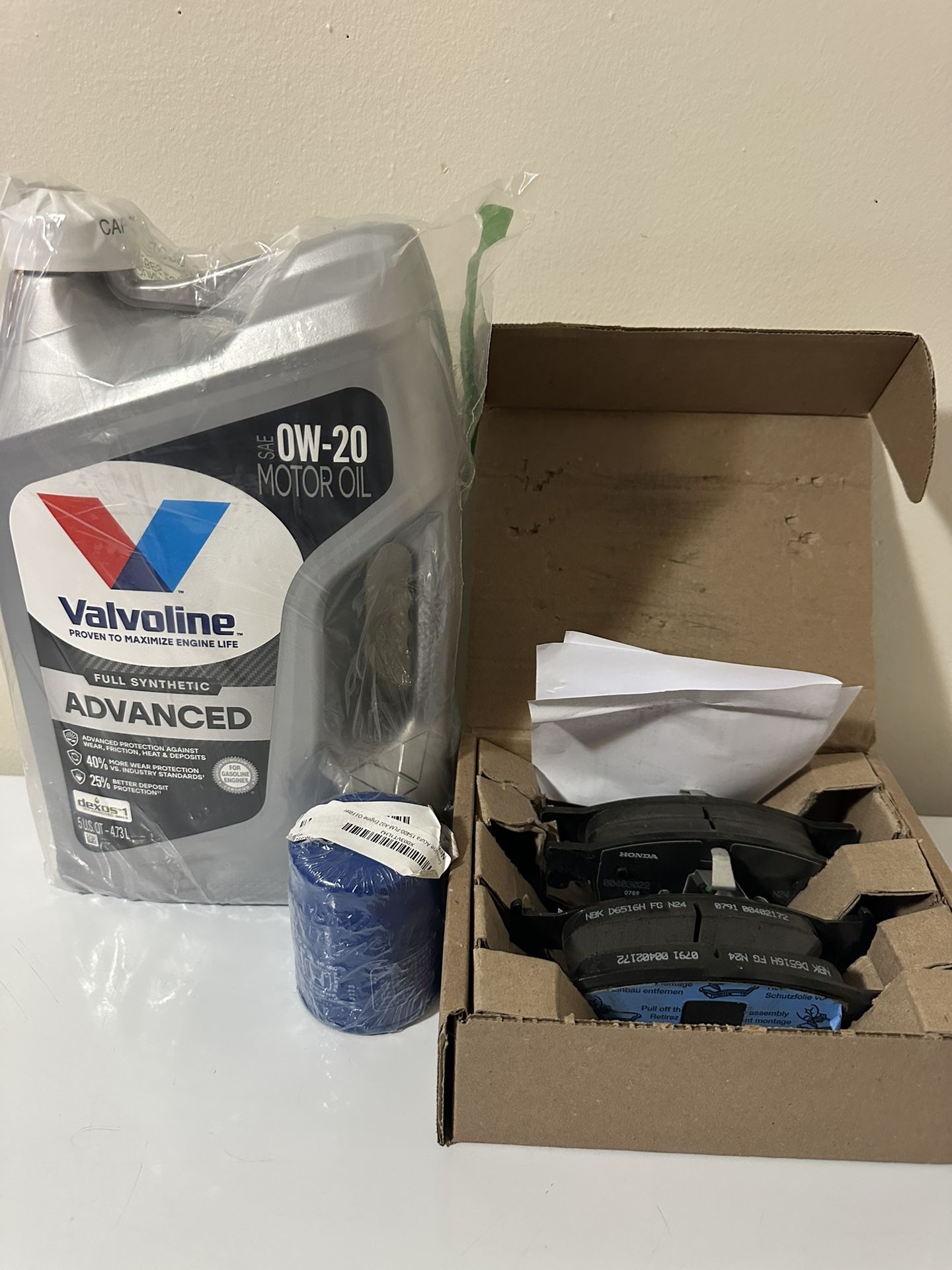 Engine Oil, Brake Pads 