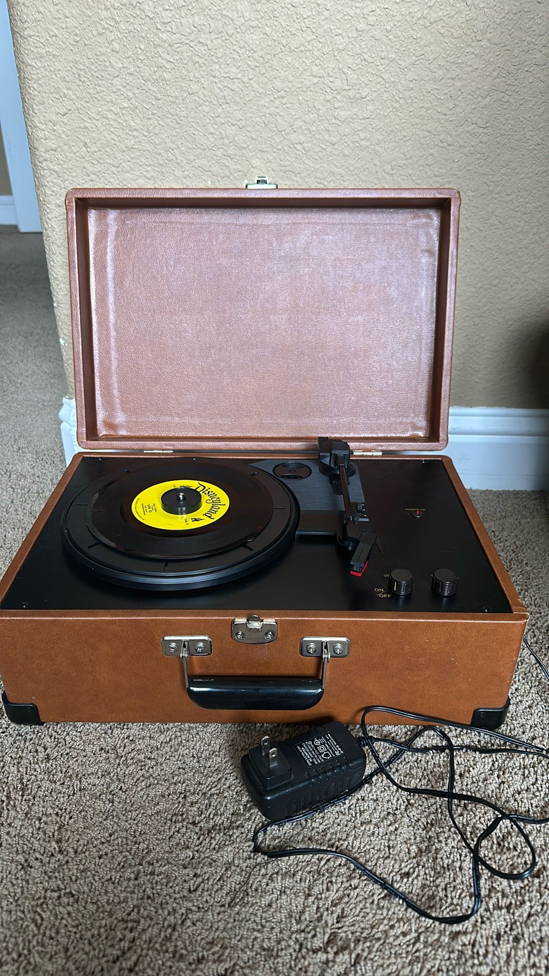 Crosley CR49 Traveler (or "The Hopper") portable suitcase record player.