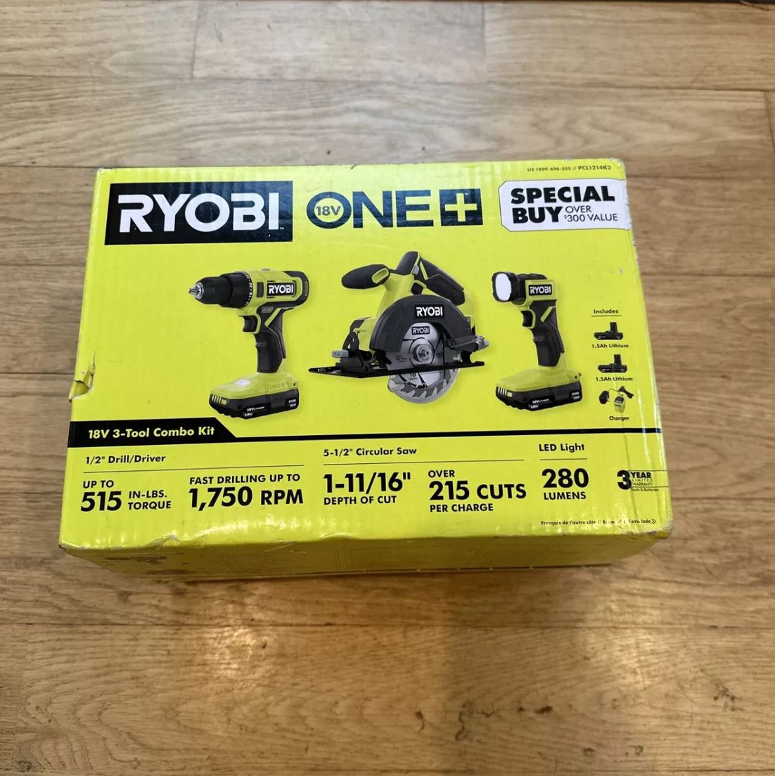 Ryobi one + 18v 3 tool combo kit