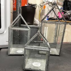 Galvanized decor Large medium and small set