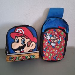 Super Mario Bros Lunch Pail And Shoulder Bag