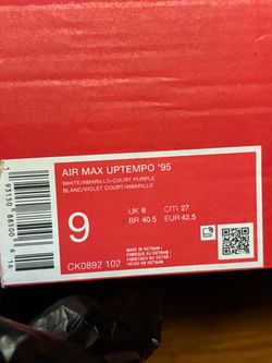 New Nike Air Max Uptempo ’95 Lakers Size 9