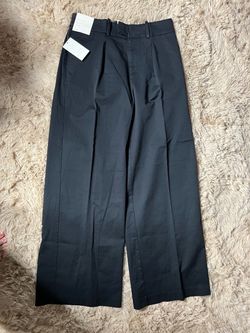 Black Wide-Leg Trousers with Tags