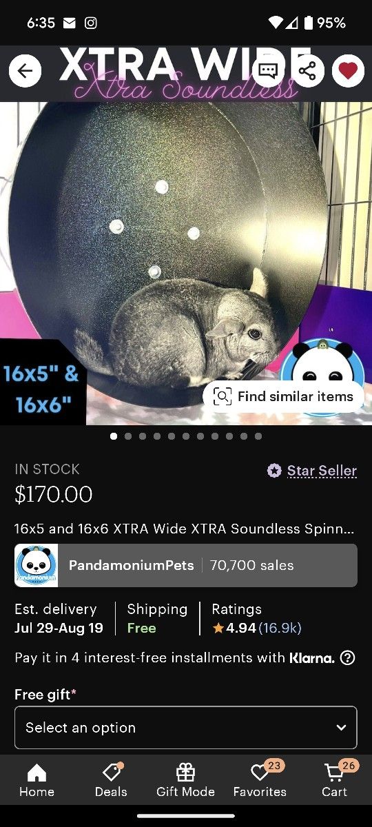 Pandamonium Pets Chinchilla Wheel