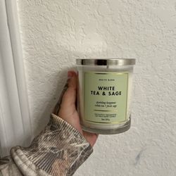 White Tea & Sage Single Wick Candle 