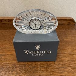 Waterford oval crystal clock