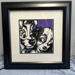 PUPPY LOVE, FROM DISNEY'S LADY AND THE TRAMP BY ALLISON LEFCORT LITHO ON PAPER FRAMED AND MATTED