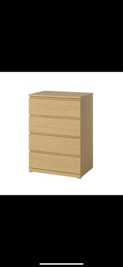IKEA STORKLINTA 4-drawer dresser oak