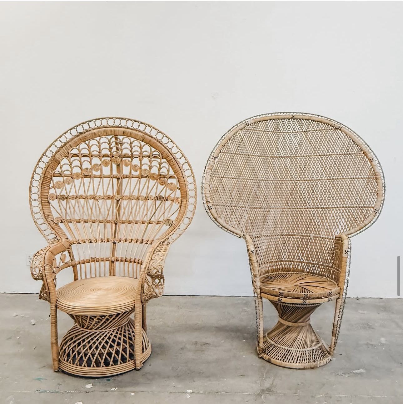 Vintage And Inspired Classic Rattan Boho Peacock Chairs