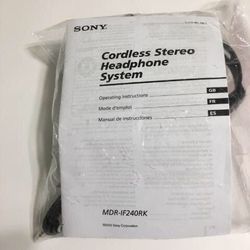 Cordless stereo headphones. SONY