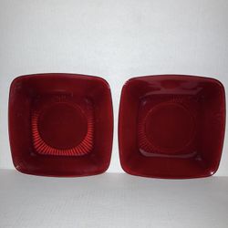 2 Anchor Hocking Vintage Ruby Red Salad Plates
