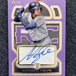 2023 Topps Definitive Collection Anthony Volpe ROOKIE AUTO /10 PURPLE RC Yankees