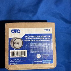 OTC 7219 Oil Pressure Adapter – GM Engines – New in Box