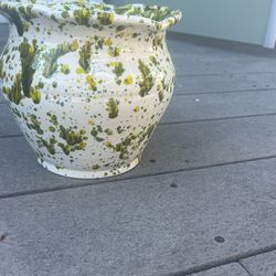 Vintage Speckled Pot  