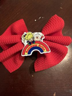 Rainbow brite hair bow