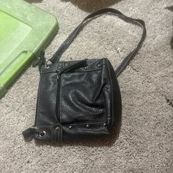 black Style & Co pebbled faux leather crossbody purse