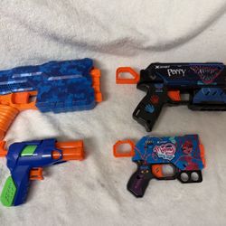 Lot 4 Dart Blasters X-Shot Skins Poppy Playtime Mommy Long Legs & Huggy Wuggy