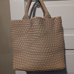 Tan Woven Tote
