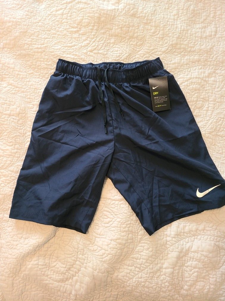 Nike Dri-fit Shorts Navy Small Built-in Lining