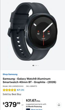 Samsung Galaxy Watch9 40mm Graphite Smartwatch