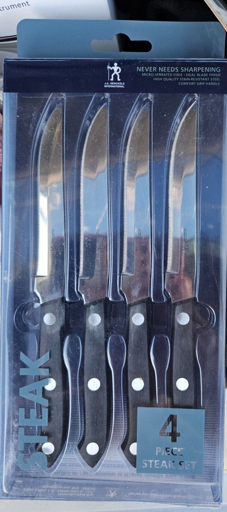 JA HENCKELS INTERNATIONAL 4 PIECE JUMBO STEAK KNIFE SET