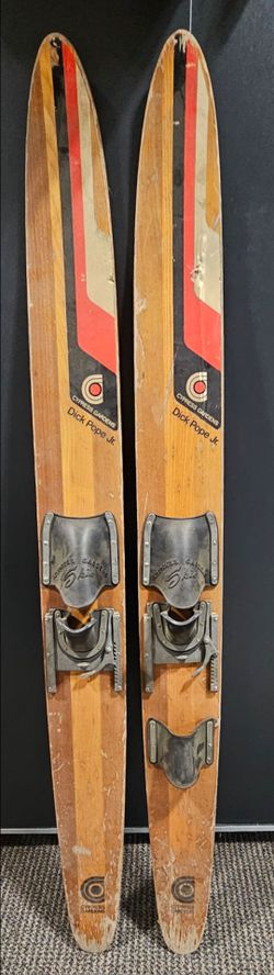 Vintage Cypress Gardens Dick Pope Jr. Water Skis 68" Pair
