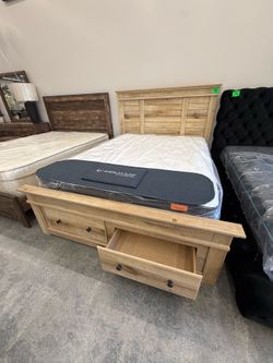 QUEEN BED FRAME WITH STORAGE