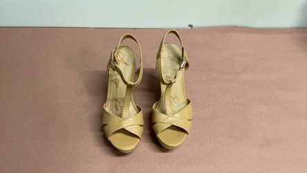 American Rag Cork 4.5 “ Heel Sandals Size 5.5 Beige