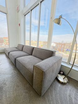 Castlery Jonathan Midcentury Modern Minimalist Gray Modular Sofa Couch  (🚚 Free Local Delivery)