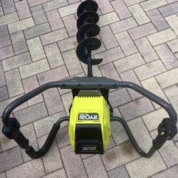 Ryobi 40 Volt Earth Auger and 8 inch bit and charger 