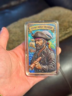Nice 👍!! Edward Teach Blackbeard 10 Oz .999 Copper Art Bar !