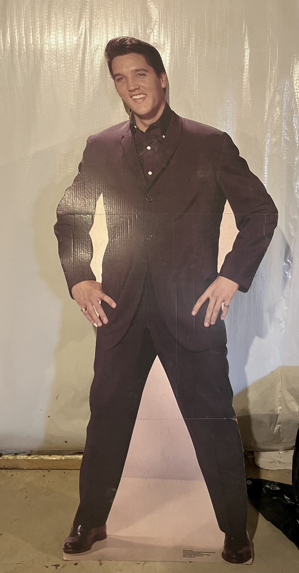 ELVIS PRESLEY LIFE SIZE CARDBOARD CUTOUT 6’ TALL FOLDS