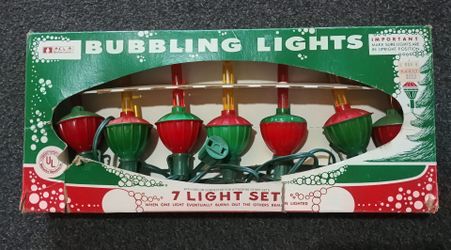Vintage ACLA Bubbling Christmas Lights 7-Light Set