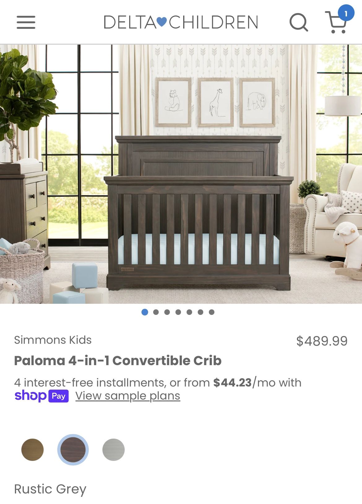 Simmons kids sale slumbertime paloma