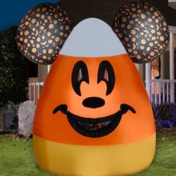 Disney Mickey Mouse Candy Corn Halloween Pumpkin Ghost Inflatable Yard Decor