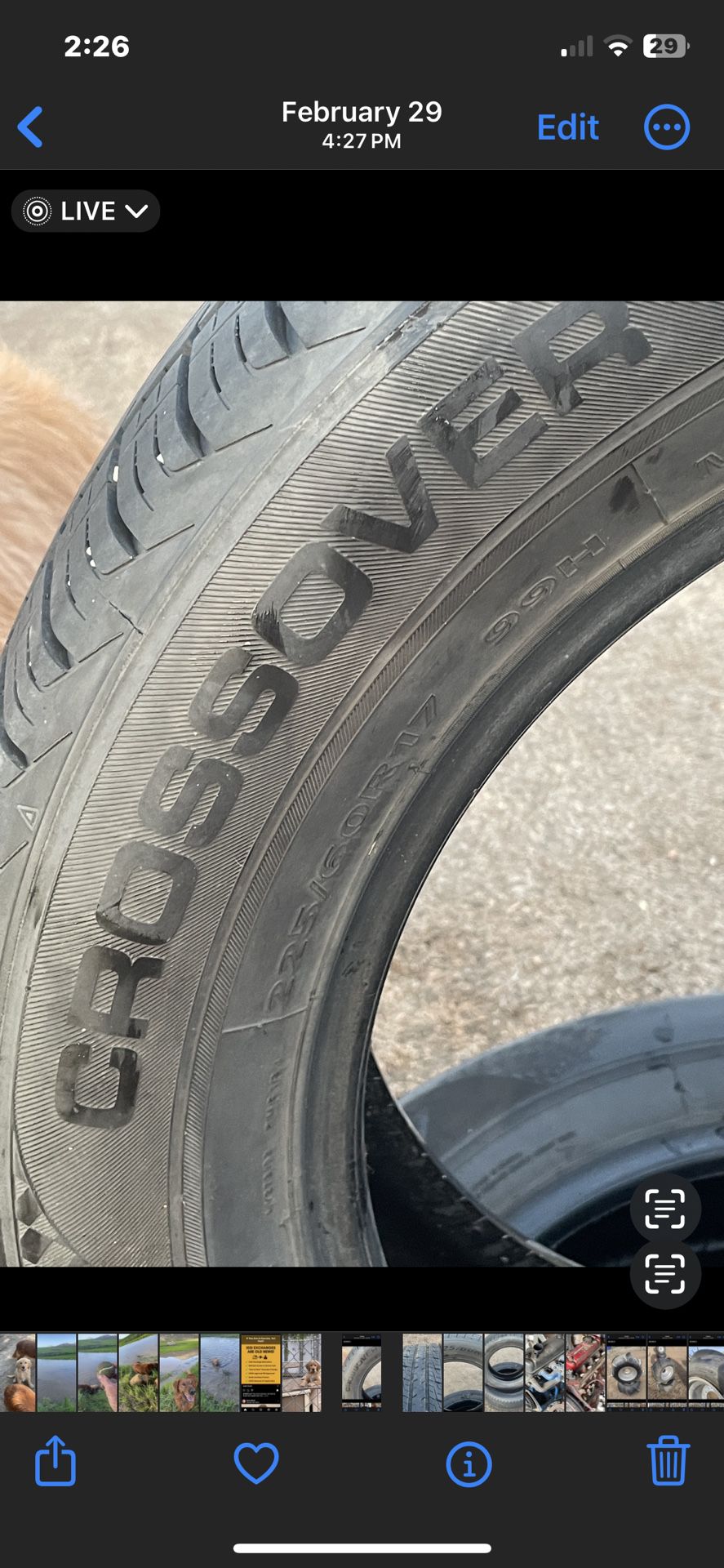 225 45r17  Continental Crossover Tires