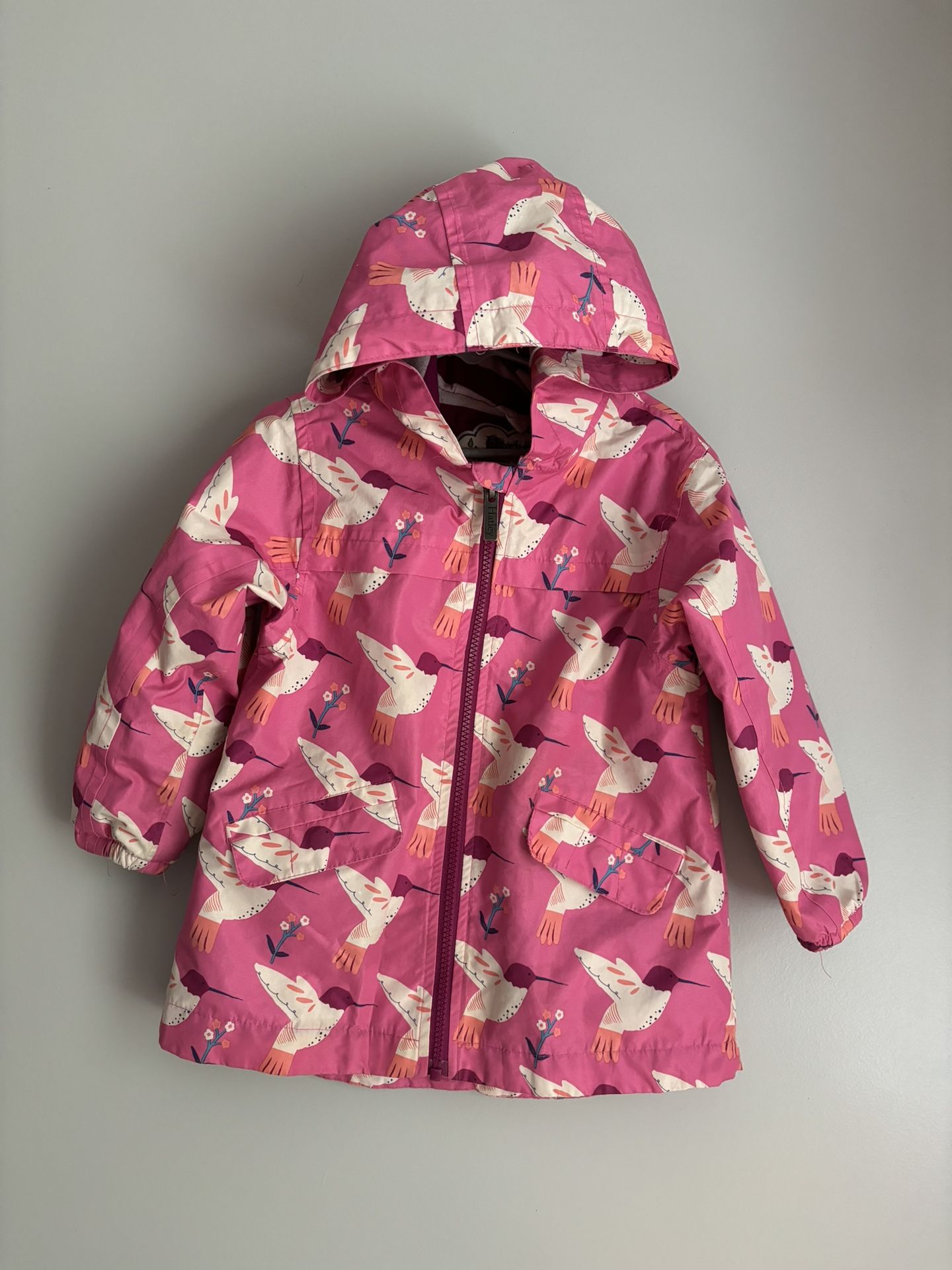 Hatley Toddler Girls 4 4T Raincoat Lined Hooded Cute!