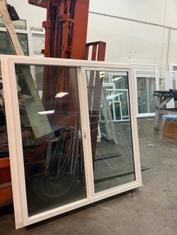Vinyl windows sliding doors 🪟 black white almond