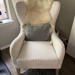 Linen Wingback Chair