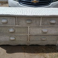 Antique Whicker Dresser 