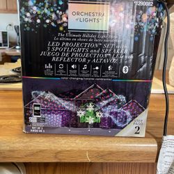 Led Projector Set with 3 Spotlights and Speaker
